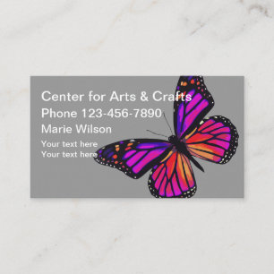 Cartão De Visita Tema de Borboleta Artes e Ofícios