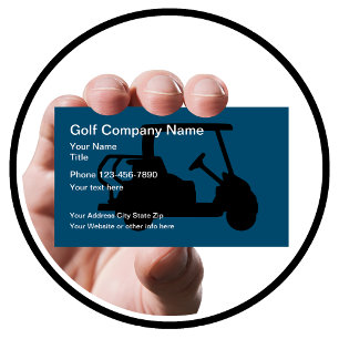 Cartão De Visita Tema de Carrinho de Golfe Moderno