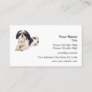 Cartão De Visita Tema de Cuidados Pet Shih Tzu