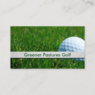 Cartão De Visita Tema de Esportes de Bola de Golfe