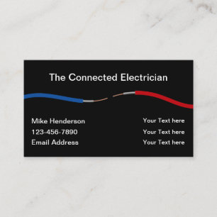 Cartão De Visita Tema de Fios Elétricos de Eletricista