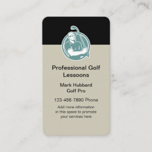 Cartão De Visita Tema de Golfe Profissional