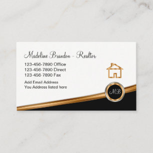 Cartão De Visita Tema de Imóveis Classy Realtor