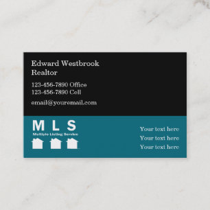 Cartão De Visita Tema de Imóveis do Agente MLS