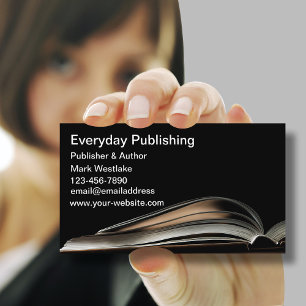 Cartão De Visita Tema de Publicação de Livros Modernos e Autor