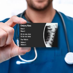 Cartão De Visita Tema de Radiologia de Raio-X Médico