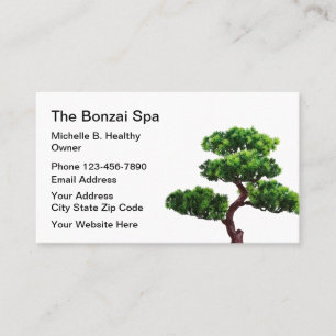 Cartão De Visita Tema de Spa Bonzai Japonês