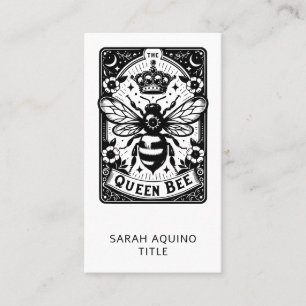 Cartão De Visita Tema de Tarot Rainha Abelha
