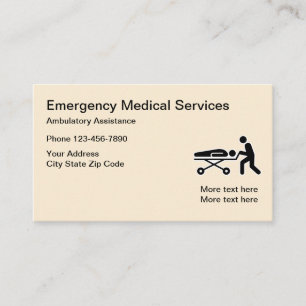 Cartão De Visita Tema Médico de Emergência EMT