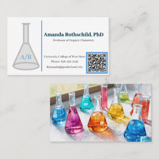 Cartão de Visita Tema Química Professor Químico