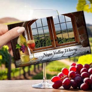 Cartão de Visita Temático de Vinho de Adega ou Vin