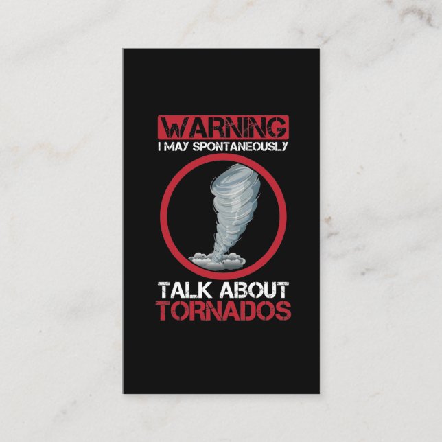 Cartão De Visita Tempestade Chaser ciclone furacão Hunter Weather (Frente)