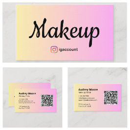 Cartão De Visita Templates Maquiadora Feminina 