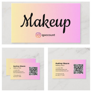 Cartão De Visita Templates Maquiadora Feminina 