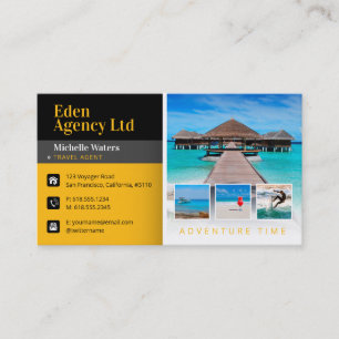 Cartão De Visita Tempo de Aventura   Turismo   Agente Viagem