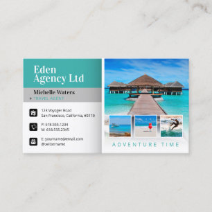 Cartão De Visita Tempo de Aventura   Turismo   Agente Viagem