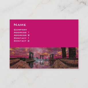 Cartão De Visita TEMPOS DE ÁGUA, Fúcsia Roxa