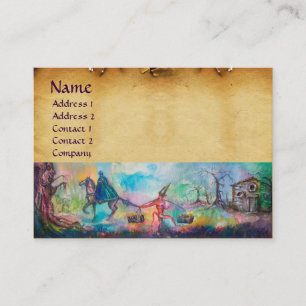 Cartão De Visita TEMPTAÇÃO Cavaleiro Escuro e Pergaminho do Diabo