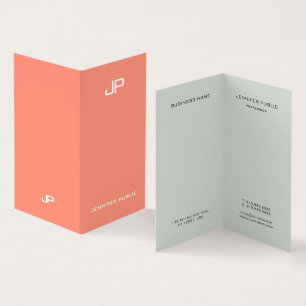 Cartão De Visita Tendência das cores elegantes Monograma Modelo Mod