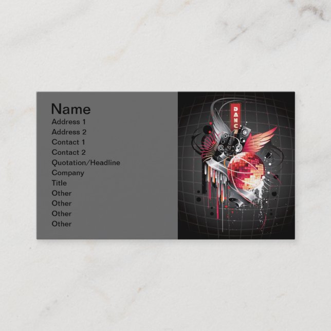 Cartão De Visita Tendência do Tema Musical de Vetor Livre (Frente)