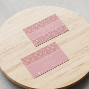 Cartão De Visita Tendência e Elegante   Bold Na moda Floral