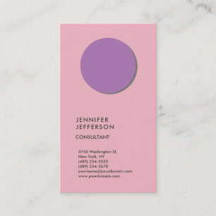 Cartão De Visita Tendência Feminina Vertical Moderna Minimalista