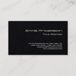 Cartão De Visita Tendência Impressionante Moderna Negra na moda Ele