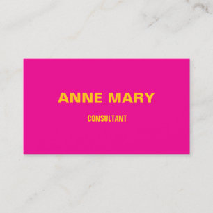 Cartão De Visita Tendência Laranja Rosa Quente Profissional Moderna
