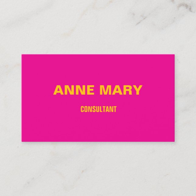 Cartão De Visita Tendência Laranja Rosa Quente Profissional Moderna (Frente)