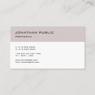 Cartão De Visita Tendência Mínima de Moderno Elegante de Design