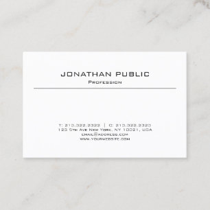 Cartão De Visita Tendência Mínima de Planeamento Moderno e Elegante
