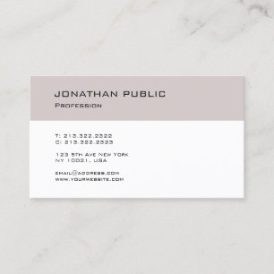 Cartão De Visita Tendência mínima moderna e elegante da plataforma 