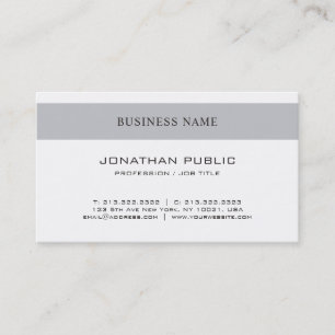 Cartão De Visita Tendência moderna de Design profissional simples e