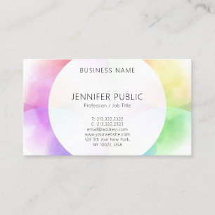 Cartão De Visita Tendência Moderna Design de Elegante Minimalista C