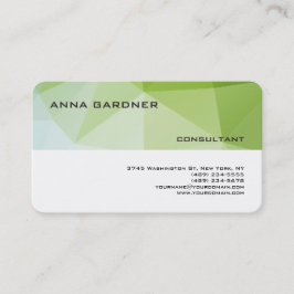 Cartão De Visita Tendência Moderna - Greve Verde Branca Criativa