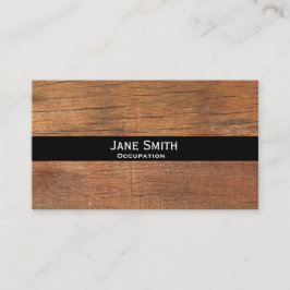 Cartão De Visita Tendência moderna na moda de madeira natural perso
