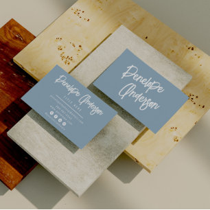 Cartão De Visita Tendência Moderna Neutra Mineral do Boho Chic