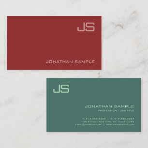 Cartão De Visita Tendência Profissional Moderna Elegante Monograma