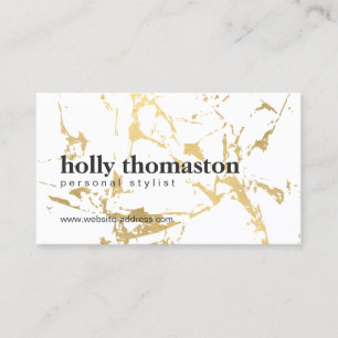Cartão De Visita Tendy Dourado Marble Pattern