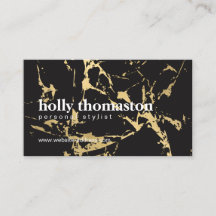 Tendy Dourado Marble Patterno em Preto