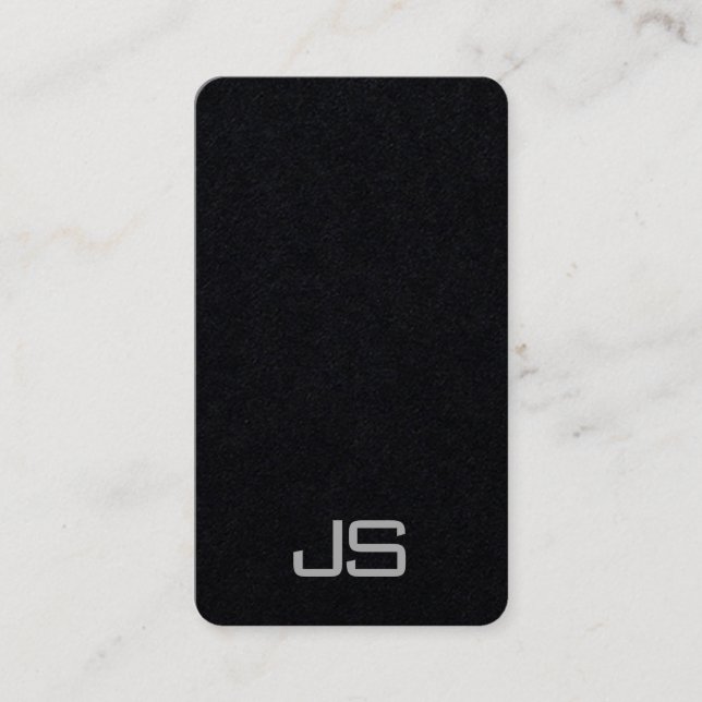 Cartão De Visita Tendy Modern Elegant Monogramed Modelo (Frente)