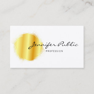 Cartão De Visita Tendy Modern Elegante Calligrafado Modelo Dourado