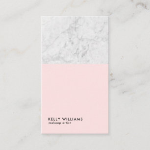 Cartão De Visita Tendy Modern Marble Makeup Artista