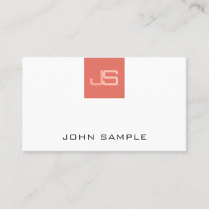 Cartão De Visita Tendy Modern Monograma Elegante Modelo