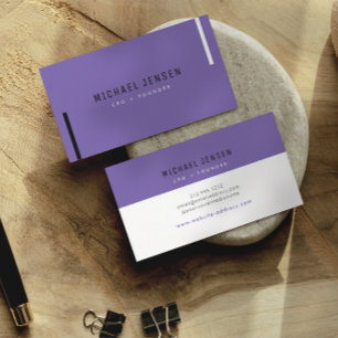 Cartão De Visita Tendy Na moda Ametyst Mínimo Moderno