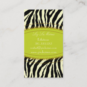 Cartão De Visita Tendy zebra print