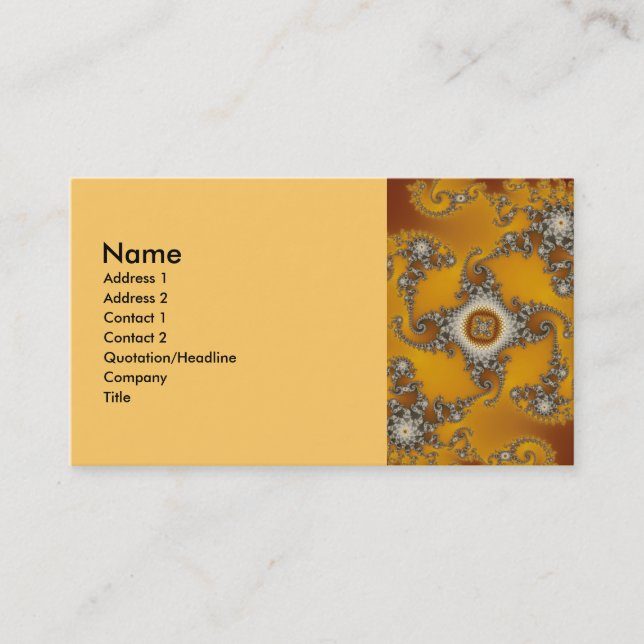 Cartão De Visita Tentáculos Fractais (Frente)