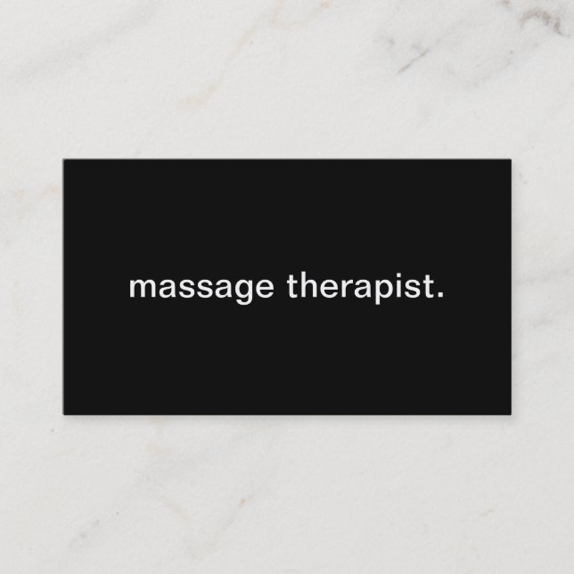 Cartão De Visita Terapeuta da massagem (Frente)