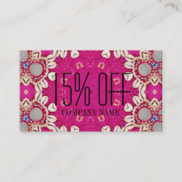 Cartão De Visita terapeuta de massagem de chakra fuchsia bohemiana 