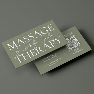 Cartão De Visita Terapeuta de Massagem Física Mínima Spa Sábio